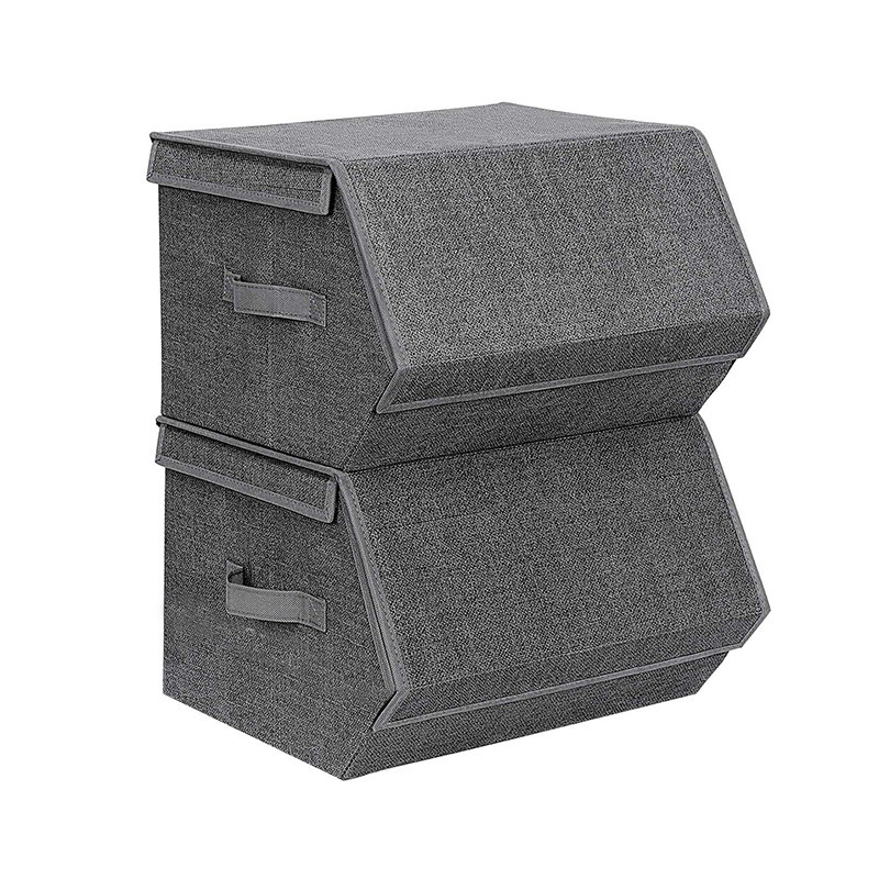 Stackable Storage Bins Of Storage Drawers For Clothes Cube Organizer With Lid Fabric Shoes Storage Box,