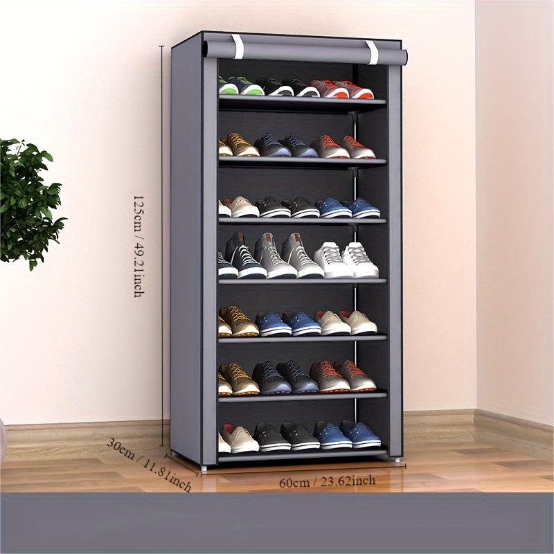 Multi-Layer Freestanding Shoe Storage Rack Large Capacity Dustproof Shoe Cabinet Shoes Organizer For Entrance Bedroom Dorm