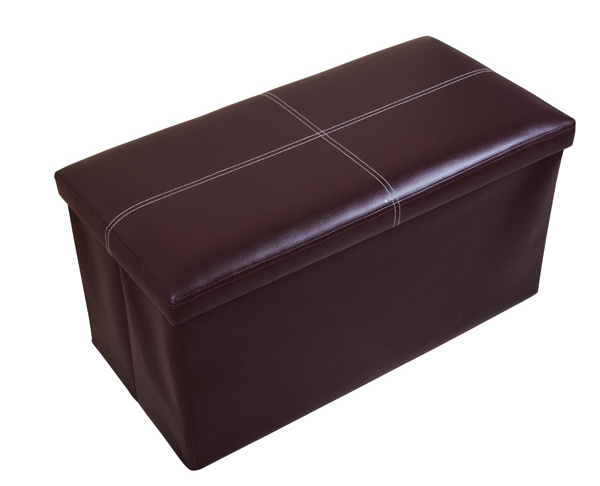 Storage Bench Furniture Outdoor Ottoman with Storage for Living Room Furniture Faux Leather Modern Foldable Ottoman Storage Box