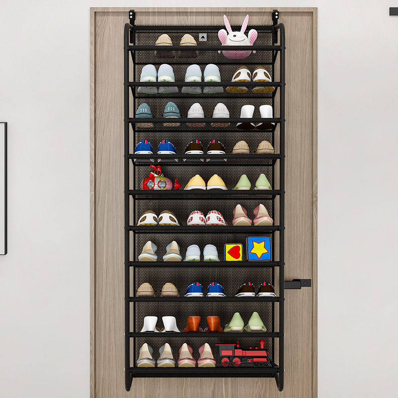 Dust Proof Mesh Storage Cabinet Behind Dormitory Simple Wall Mounted Space Saver Multi Layer Assembled Over The Door Shoe Rack