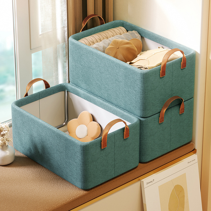 Hot Selling Cute Amazon Home Organization Items Foldable Non Woven Wardrobe Organizer Closet Clothes Jean Tshirt Storage Box