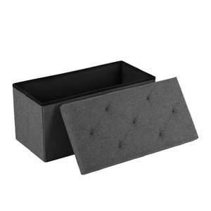 30In Foldable Storage Ottoman Chest For Bedroom End Of Bed Large Bench Foot Rest Stool With Padded Seat For Entryway Living Room