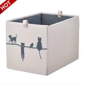 New Design Kids Storage Bins Collapsible Fabric Storage Cube Organizer with Little  Handles For Living Room