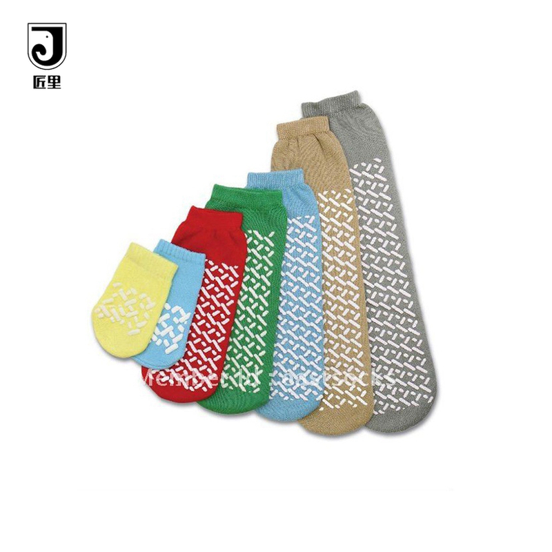 JL-A1199 100% cotton disposable hospital medical socks disposable slipper socks for sale