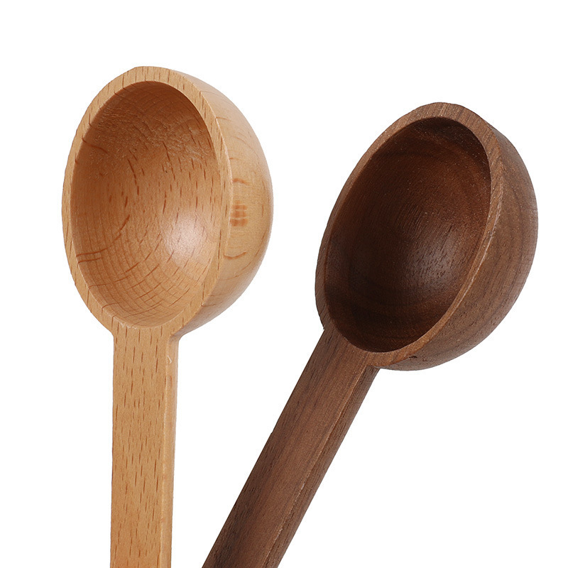 5ml/10ml/15ml Mini Wooden Spoon Scoop Customized Cosmetic Tea Coffee Bean Kitchen Spice Measuring Small Wooden Spoon