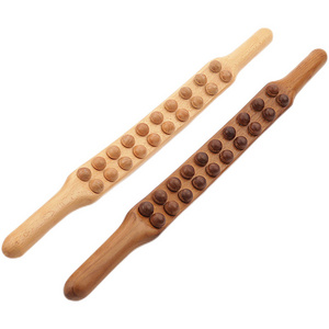 Custom Body Sculpting Cellulite Wooden Body Roller Massager Guasha Stick Lymphatic Drainage Tool Wooden Therapy Tool