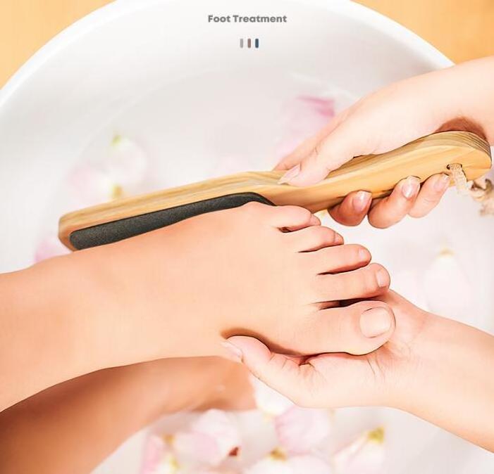 Durable Double Faced Pedicure Foot Scrub File Wooden Pedicure Sandpaper Foot File Wood Callus Remover Pedicure Foot File