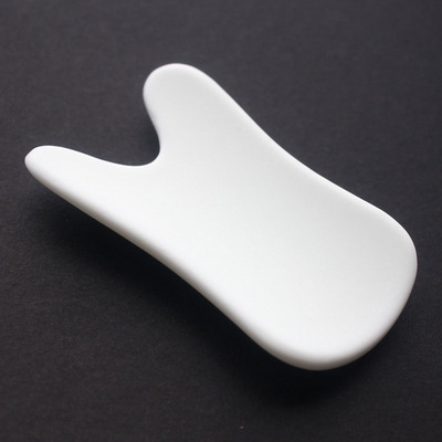 Amazon OEM Custom White Ceramic Face Body Neck Guasha Stone Gua Sha Scraping Facial Massage Beauty Tools Guasha Board