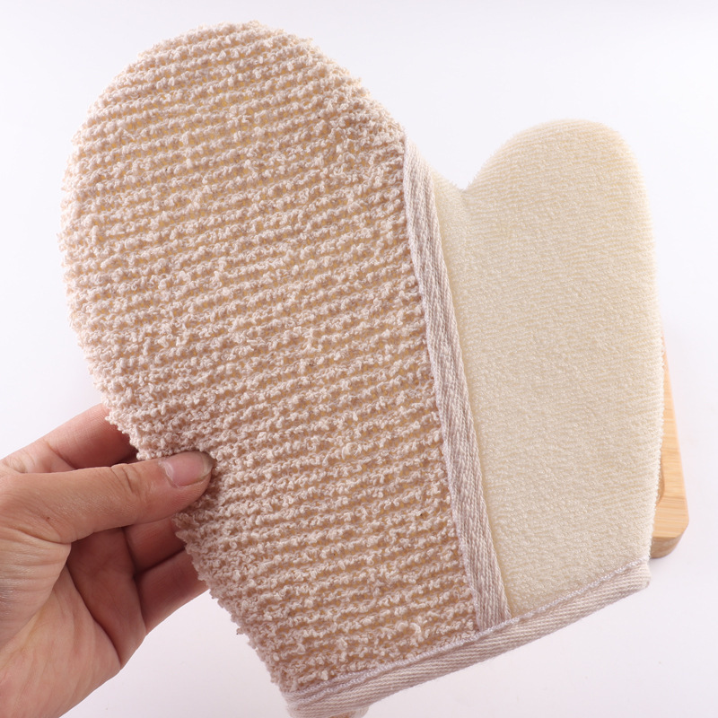 Natural Hemp Exfoliating Bath Brushes Face and Body Mitt Mitten Bath Sponge Scrubber Remove Dead Skin Eco-friendly Brushes