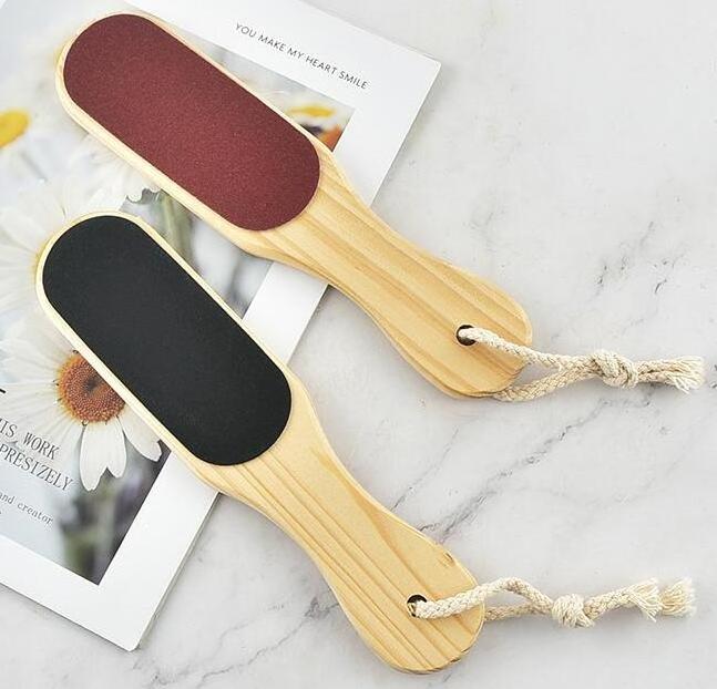 Durable Double Faced Pedicure Foot Scrub File Wooden Pedicure Sandpaper Foot File Wood Callus Remover Pedicure Foot File