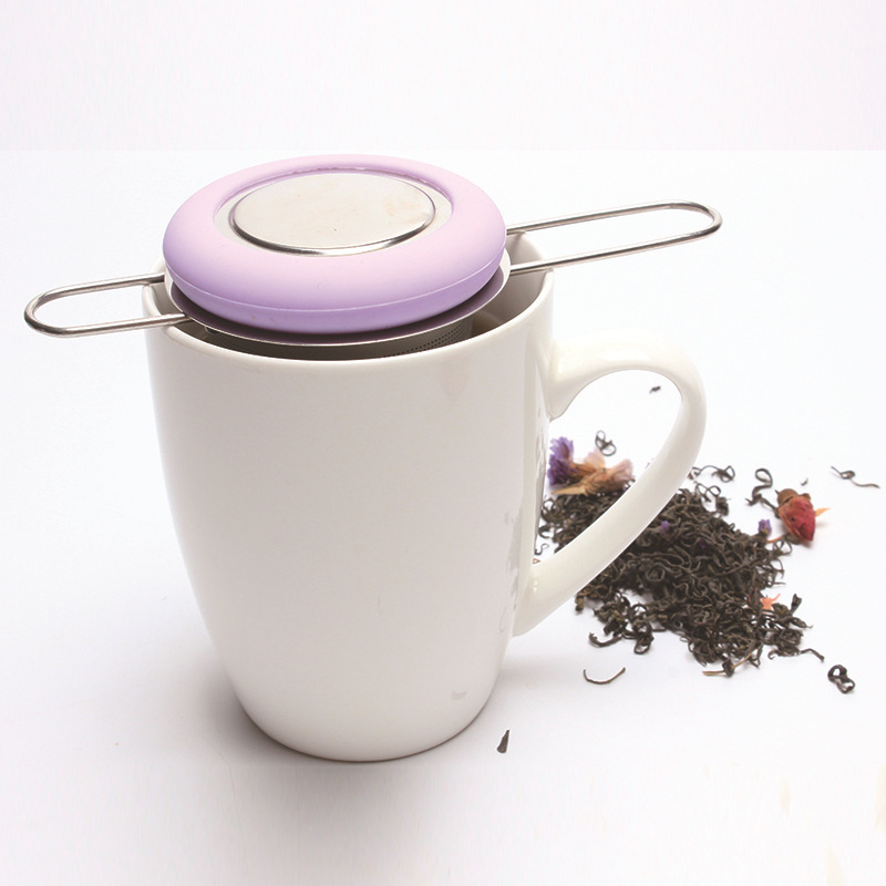 Reusable Stainless Steel Tea Strainers Infuser Basket Fine Mesh Loose Tea Leaf Infusers Herb Filter with Folding Handle Metal