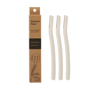 2021 Cheap 3pcs/Set Eco-friendly Biodegradable Wheat Straw Eyebrow Remover Trimmer Razor Shaper For Women Men Face Hair