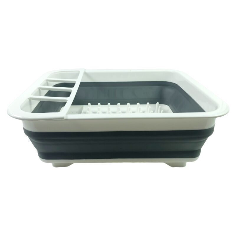 New design Organizer Dish Drainer Drying Rack Collapsible Dish Drainer Folding Silicone Storage Rack