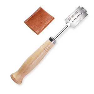 Best selling bread dough cutting bread scoring lame with oak wood handle