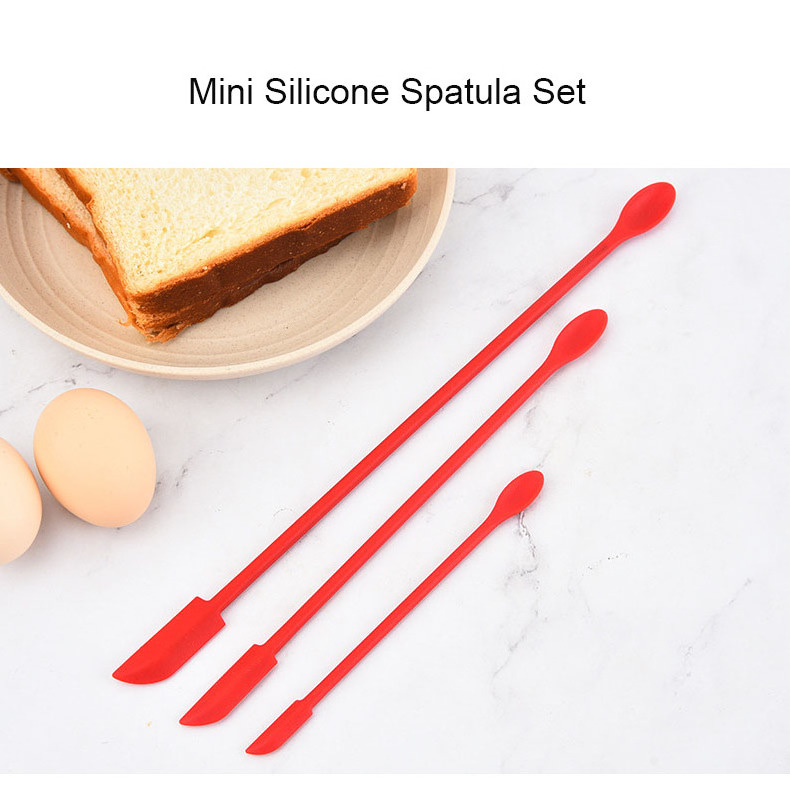 New Design Skincare Small Rubber Last Drop Thin Jar Spatula Silicone Beauty Mini Cosmetic Face Makeup Scraper Spatula