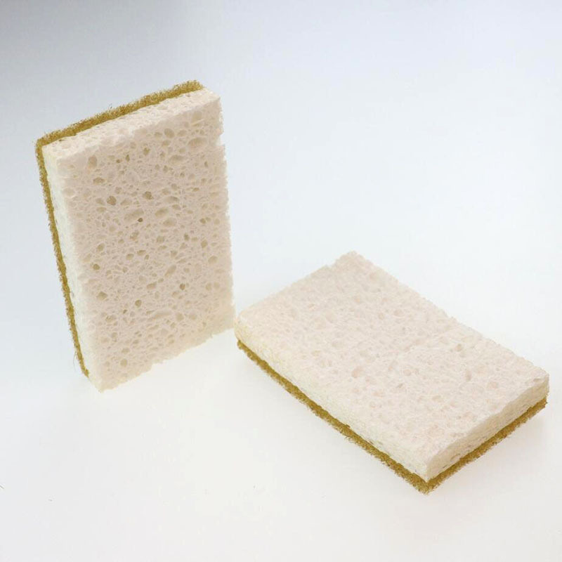 Eco Natural Sponge Scrubber High Absorbent Kitchen Sisal Dishwashing Cellulose Sponges Scouring  Pad for Household