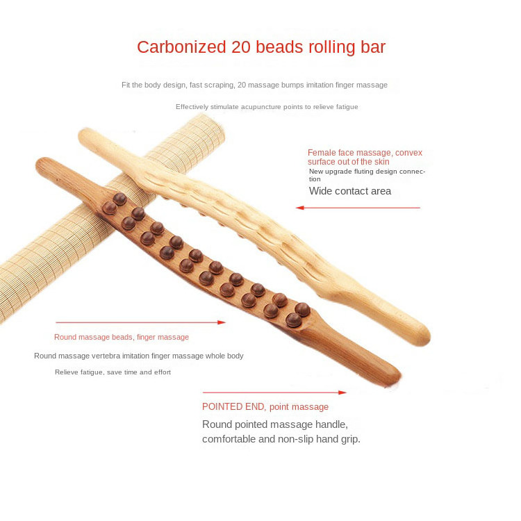 Custom Body Sculpting Cellulite Wooden Body Roller Massager Guasha Stick Lymphatic Drainage Tool Wooden Therapy Tool