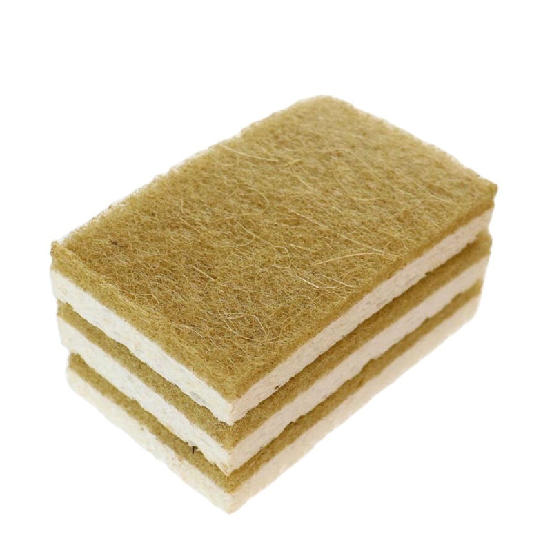 Eco Natural Sponge Scrubber High Absorbent Kitchen Sisal Dishwashing Cellulose Sponges Scouring  Pad for Household