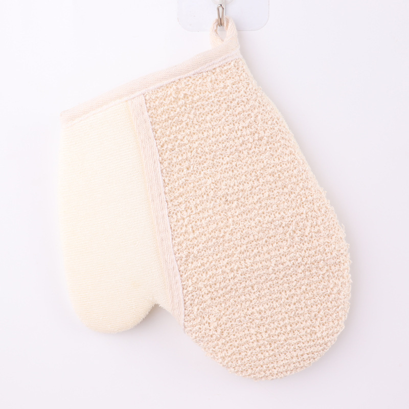 Natural Hemp Exfoliating Bath Brushes Face and Body Mitt Mitten Bath Sponge Scrubber Remove Dead Skin Eco-friendly Brushes