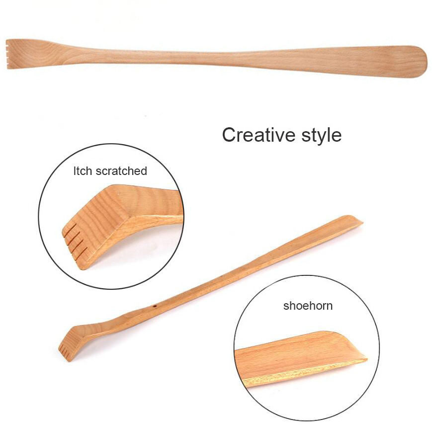 Body Relaxation Massager for Itching Relief Traditional Bamboo Wood Back Scratcher