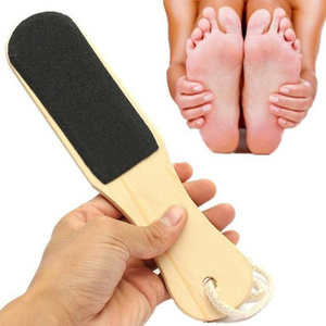 Durable Double Faced Pedicure Foot Scrub File Wooden Pedicure Sandpaper Foot File Wood Callus Remover Pedicure Foot File