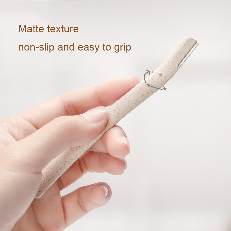 2021 Cheap 3pcs/Set Eco-friendly Biodegradable Wheat Straw Eyebrow Remover Trimmer Razor Shaper For Women Men Face Hair