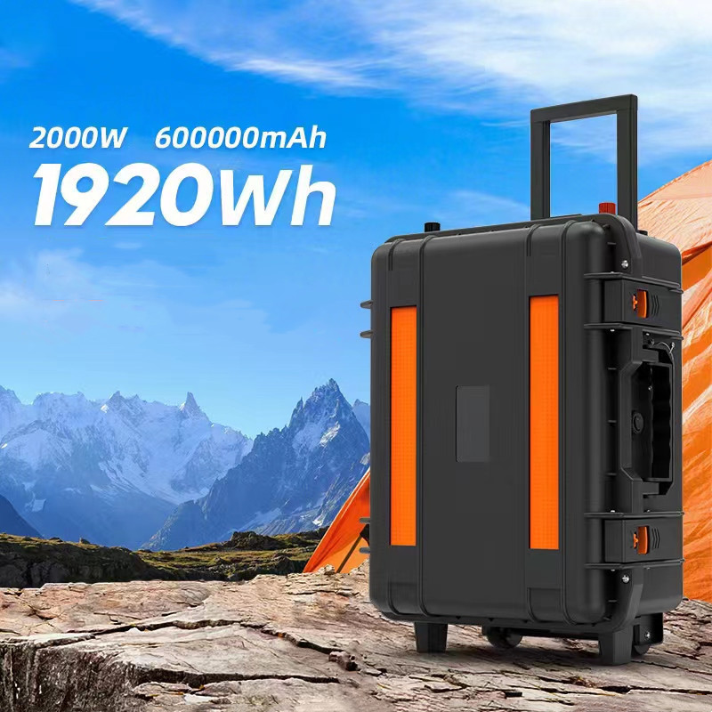 2000W Portable Power Station with UK Socket Standard Solar Panel Energy Storage for Emergency Backup for Home Electric Car Use