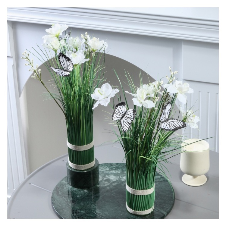 YH339 Factory New Design Artificial Onion Grass Room Decor Dried Flowers & Plants Table Runner