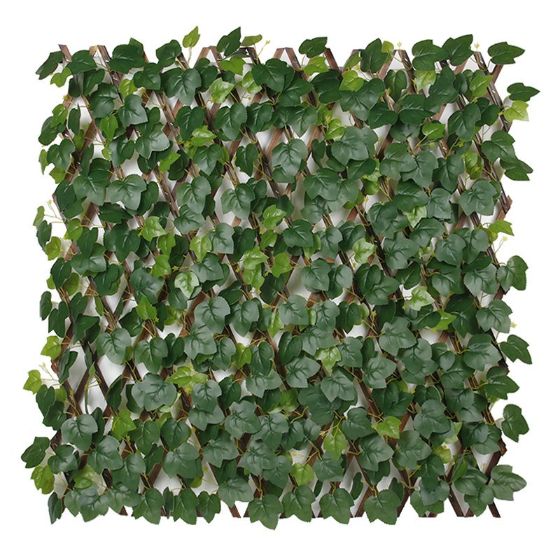 Z-17 Outdoor Home Garden Decoration Green Leaf Faux Privacy Artificial Ivy Expandable Trellis