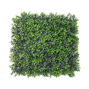 P47 Simulation faux boxwood hedge foliage artificial green wall grass for indoor outdoor decoration