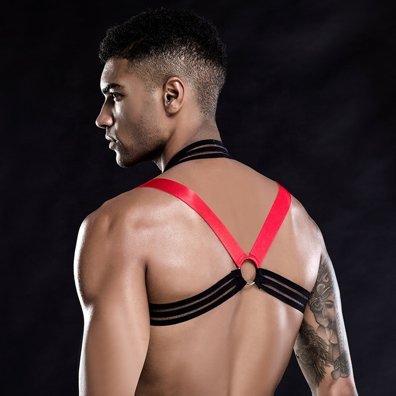 factory hot sale elastic body harness and jockstrap lingerie sets gays sexy underwear for men