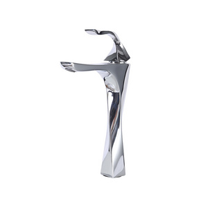 New Design Twist Silver Bathroom Sink Taps Single Handle Wash Hot Cold Mixer Basin Faucet