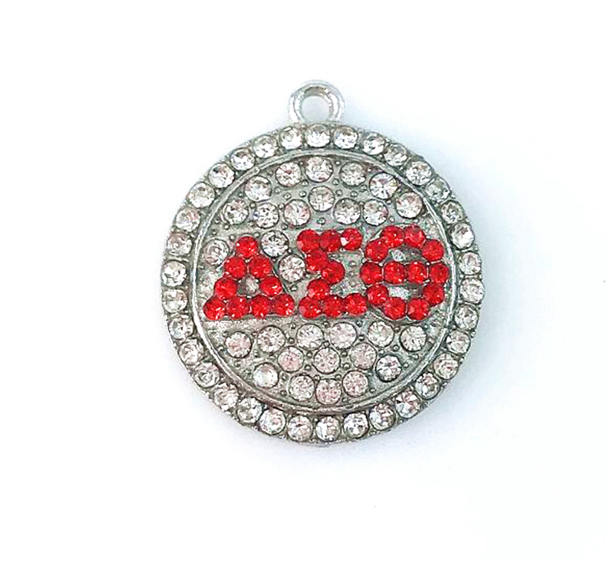 Top selling wish alloy silver gold enamel crystal Greek alphabet sorority charms