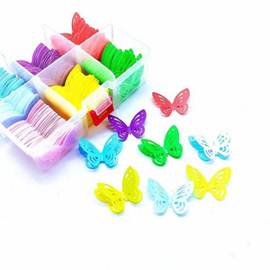 Edible Butterfly Cake Topper Colorful Wafer Paper Food Cupcake Toppers for Wedding Birthday Baby Shower Party Supplies