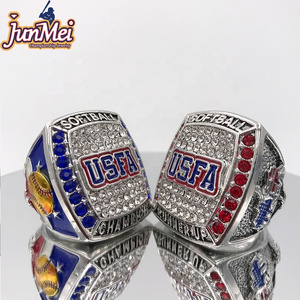 custom logo texas state usssa usfa tournament softball baseball championship rings for sports teams