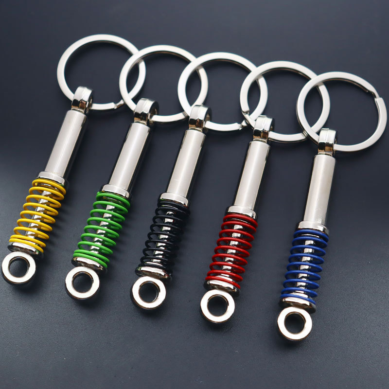 Wholesale Hot Selling Auto Car Part Keychain Custom Logo Black Silver Turbo Gearbox Wheel Tire Rim Red Brake Key Chain