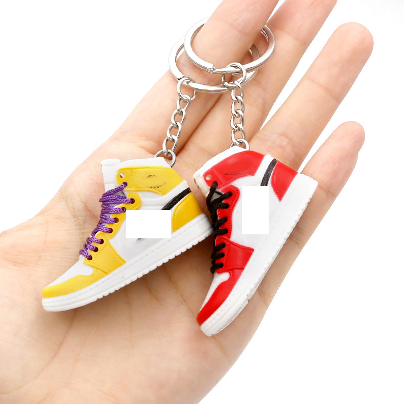 Wholesale 3D PVC AJ  Shoes Sneaker Keychain With Mini box