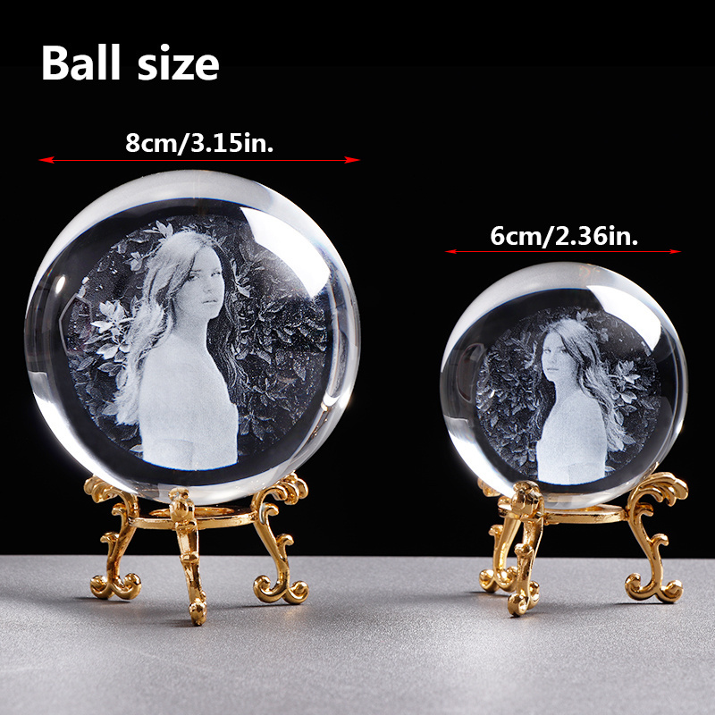 Crystal photo transparent k9 solid glass crystal ball for sale/crystal ball sphere/2D 3D Laser Crystal Ball Paperweight