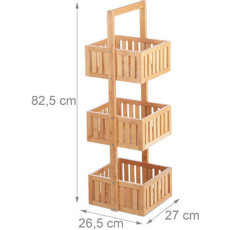 Custom Logo More Storage Space 3 Tier Shower Caddy Organizer Bamboo Bathroom Shelf