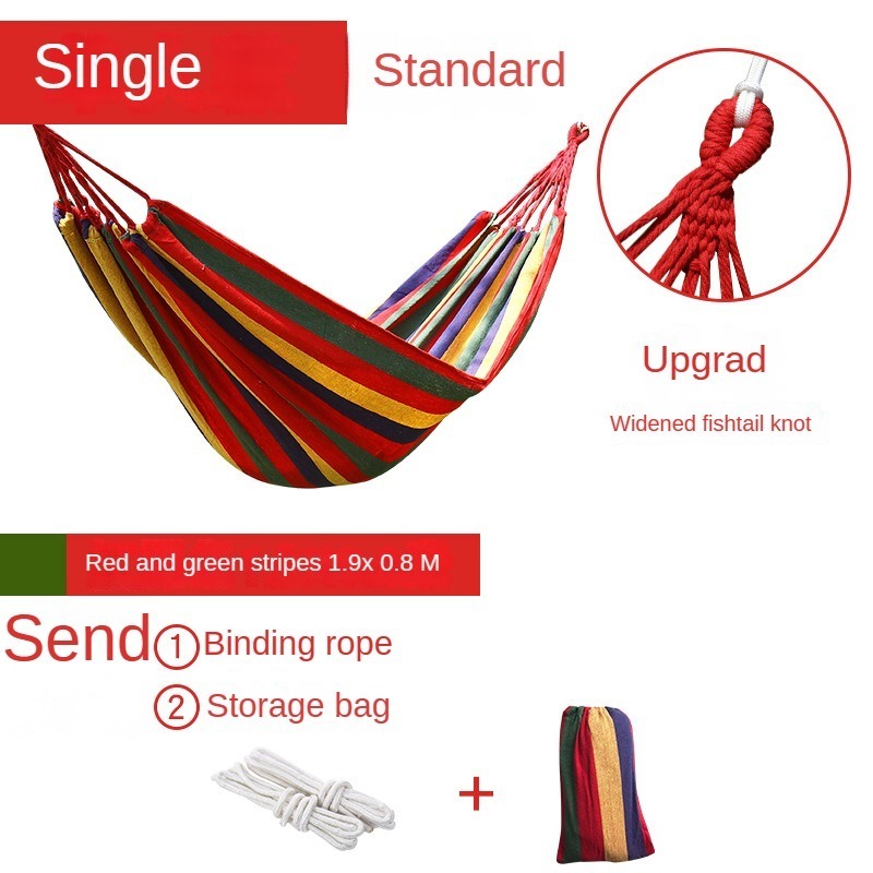 Manufacturers Direct Sale Outdoor Anti-rollover Folding Knit Swing Canvas Hammock