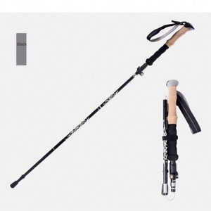 Automatic Retractable High Quality Lead The Industry Trekking Pole Anti-Skid Hiking Stick Wood Walking Sticks