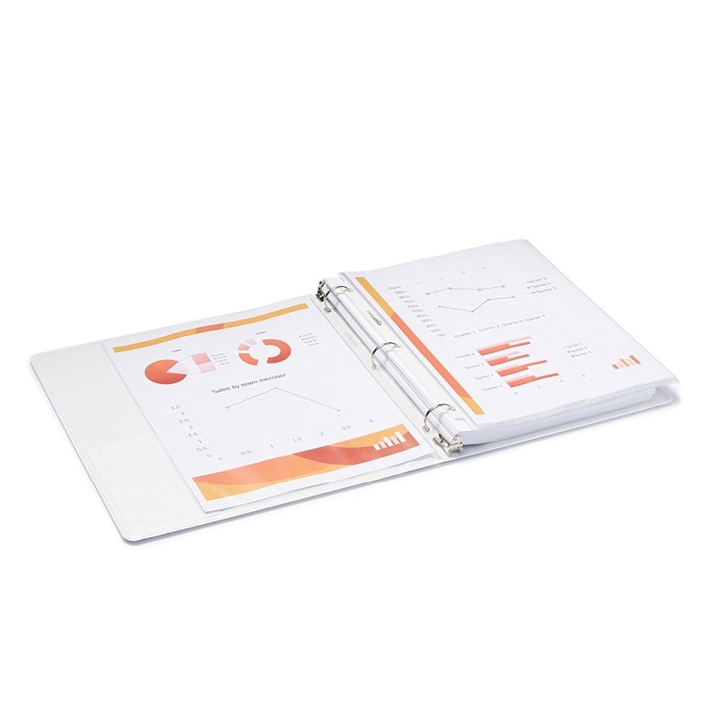 Report File Folder High-quality Hanging File Case 3-Ring Binder 1 Inch - 4-Pack Business File