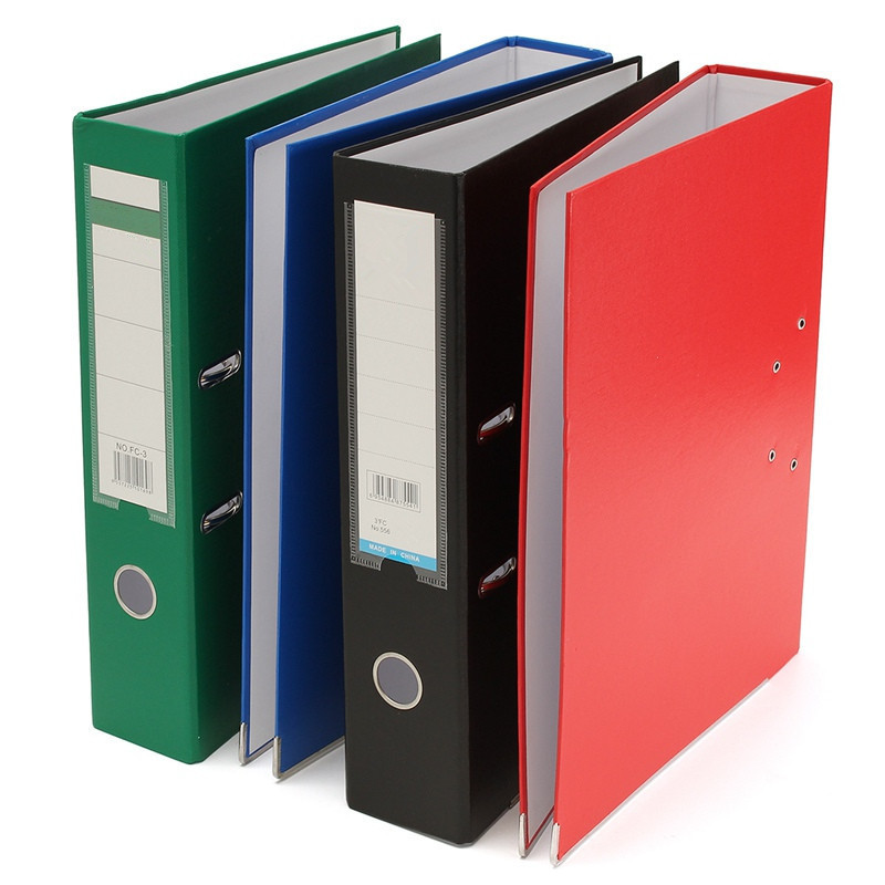 A4 File Lever Arch Folder for Documents Paper Data Book Strong Clip Filing Folder For Home Office School Supplies