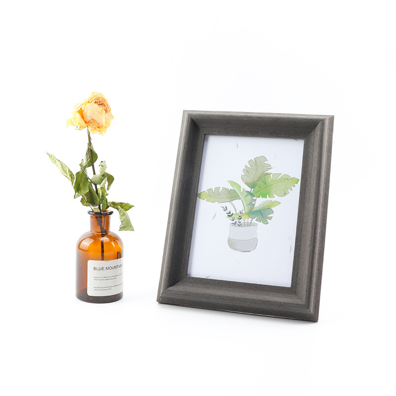 Wholesale  Hot Sale Simple Stylish 4x6 5x7 6x8 8x10 inch Black Wooden Photo Frame Collage Frame Wall Frame Set