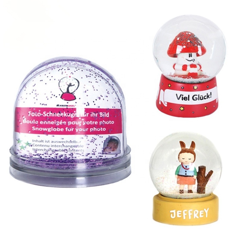 Glitter Snow Globe Photo Frame Liquid Floating Clear Plastic Acrylic Photo Frame Snow Globe Liquid Photo Frames