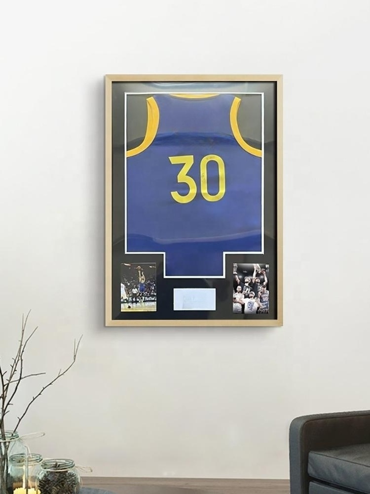 Hot Sell Basketball Football Baseball Rugby Jersey Display Case Memorabilia Wall Hanging Display Case Shadow Box Durable Frame