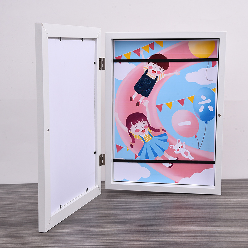 Kids Art Frames 8.5x11 A4 10x12.5 Front Opening Kids Artwork Frames Changeable White Artwork Display Storage Frame