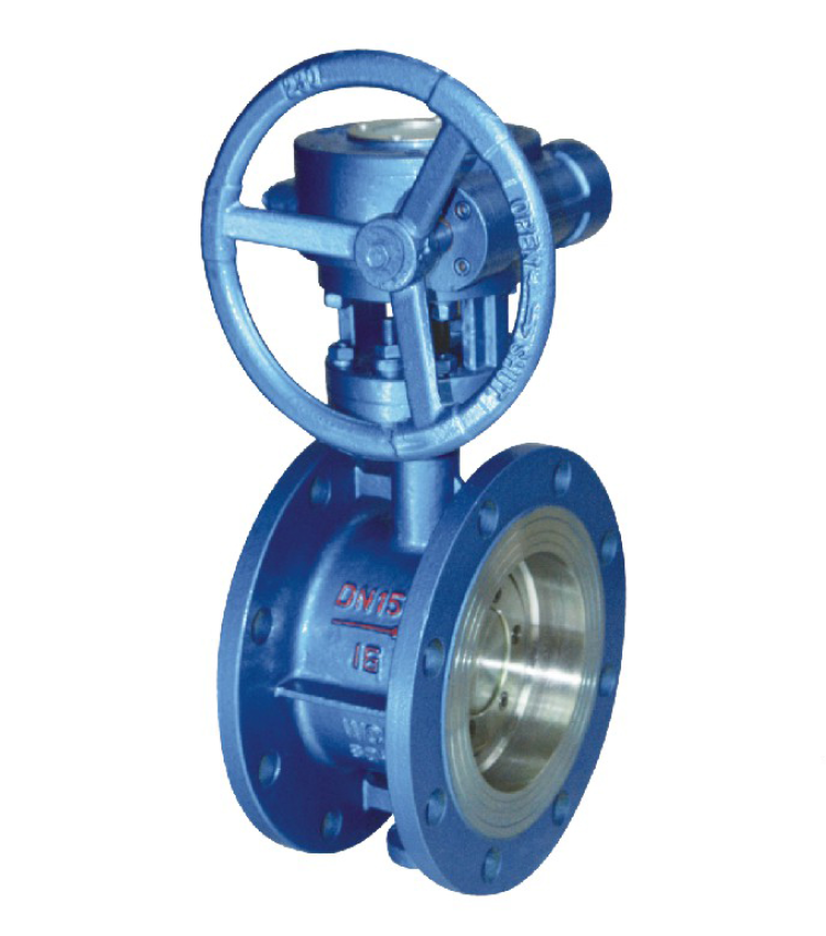 D43H Manual Flanged Metal Hard Sealing Butterfly Valve dn50 dn65 dn80 dn100 dn125 dn150 pn10 pn16 pn25