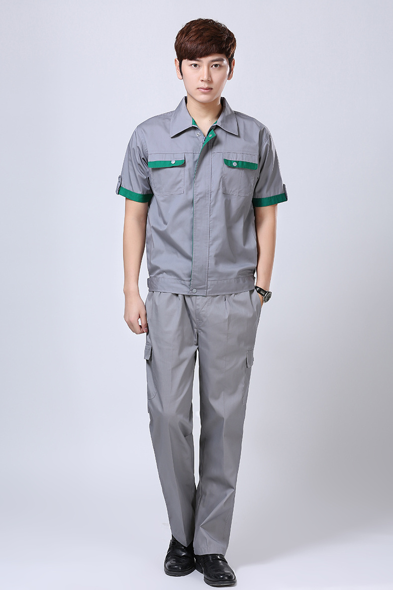 016-3 men Miss Polyester cotton summer short sleeve Wear Clothing Coveralls Labor protection clothing work clothes overalls