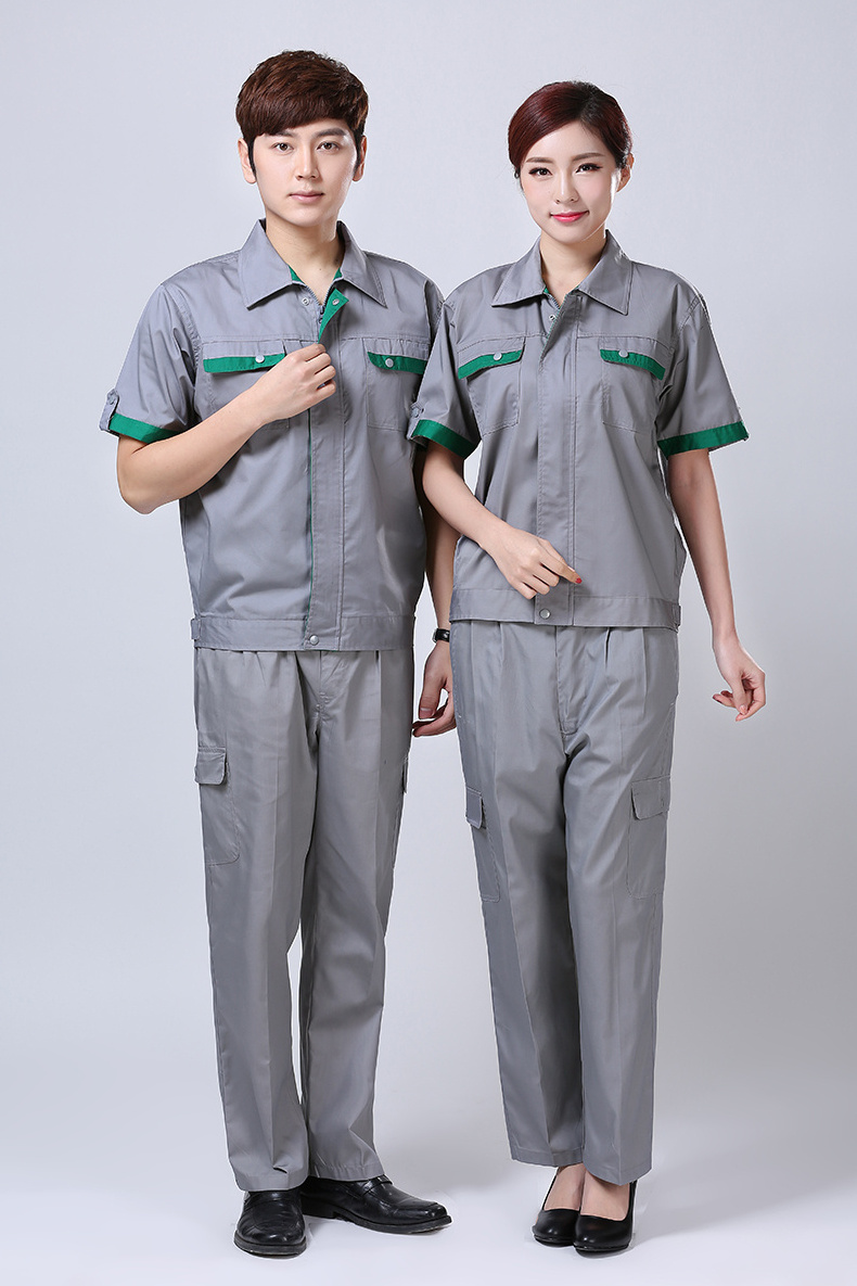 016-3 men Miss Polyester cotton summer short sleeve Wear Clothing Coveralls Labor protection clothing work clothes overalls